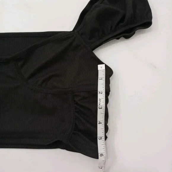 Crop Top Size M Women's Black - Picture 8 of 12